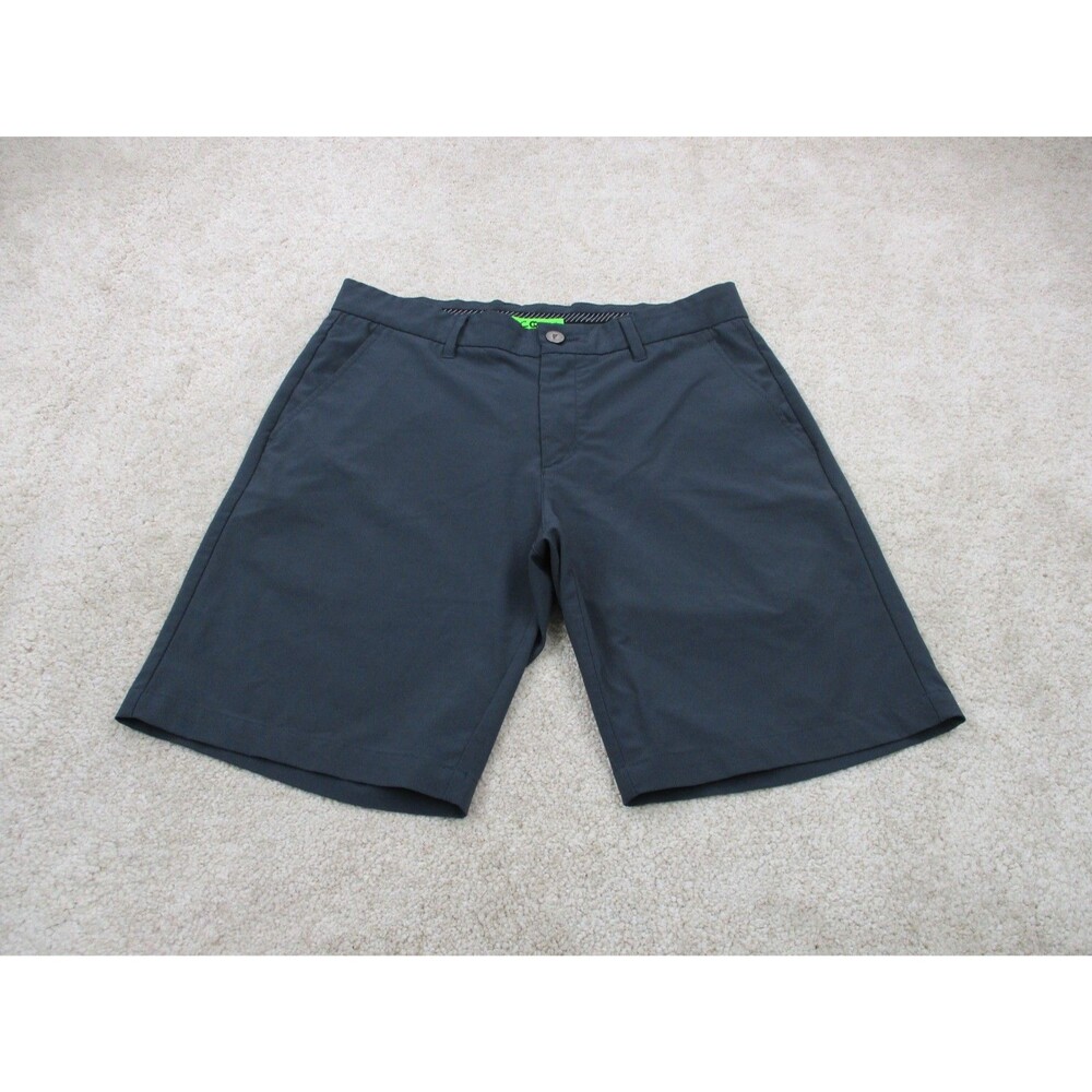 Primo Shorts Mens 32 Blue Performance Stretch Golf Chino Casual 9" Inseam